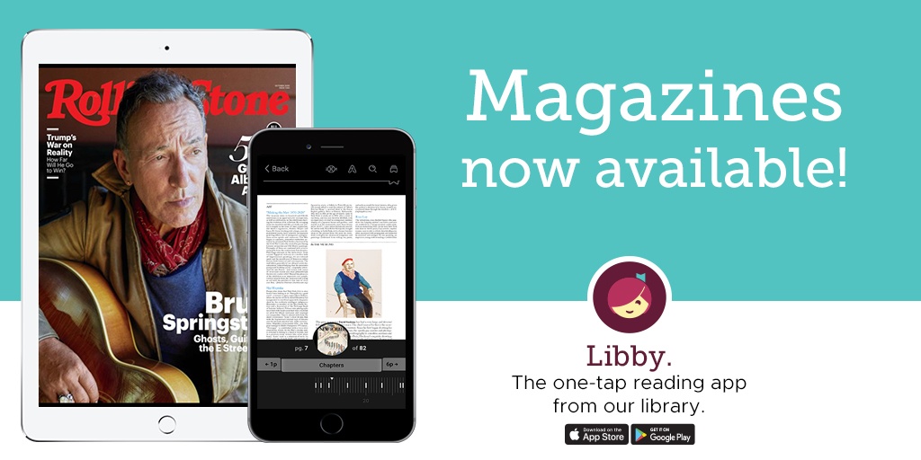 Libby Magazines Logo with image of virtual reading devices