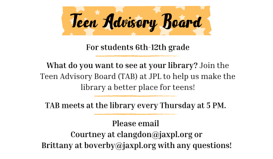 Teen Advisory Board flyer
