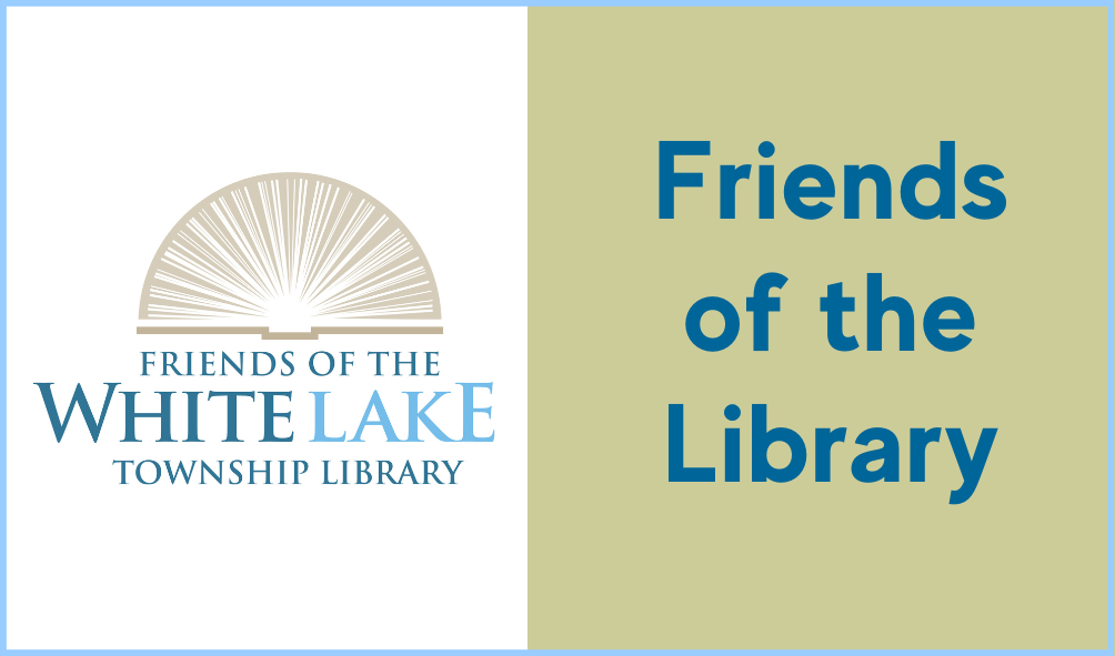 Friends of the White Lake Township Library logo with text Friends of the Library