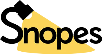 Snopes' logo. Image links to the Snopes website.
