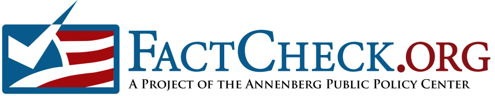 FactCheck.org's logo. Image links to the FactCheck.org website.