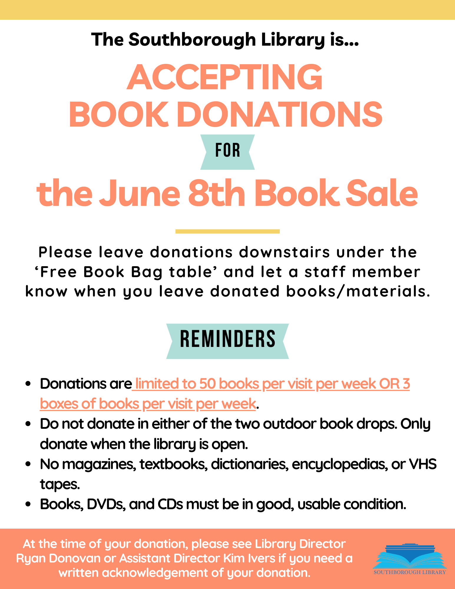 book donations flyer