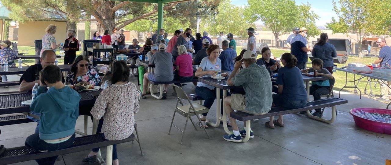 Photo includes volunteers and staff from the Cottonwood Public Library's volunteer appreciation BBQ.