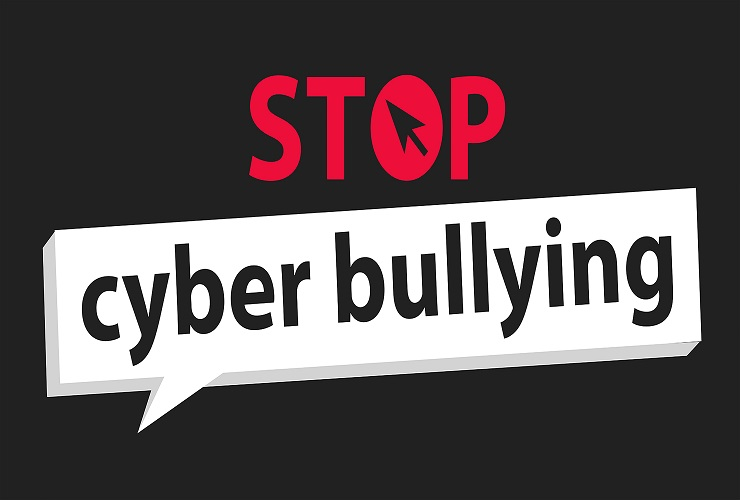 Image says stop cyber bullying and links to stopbullying.gov website.