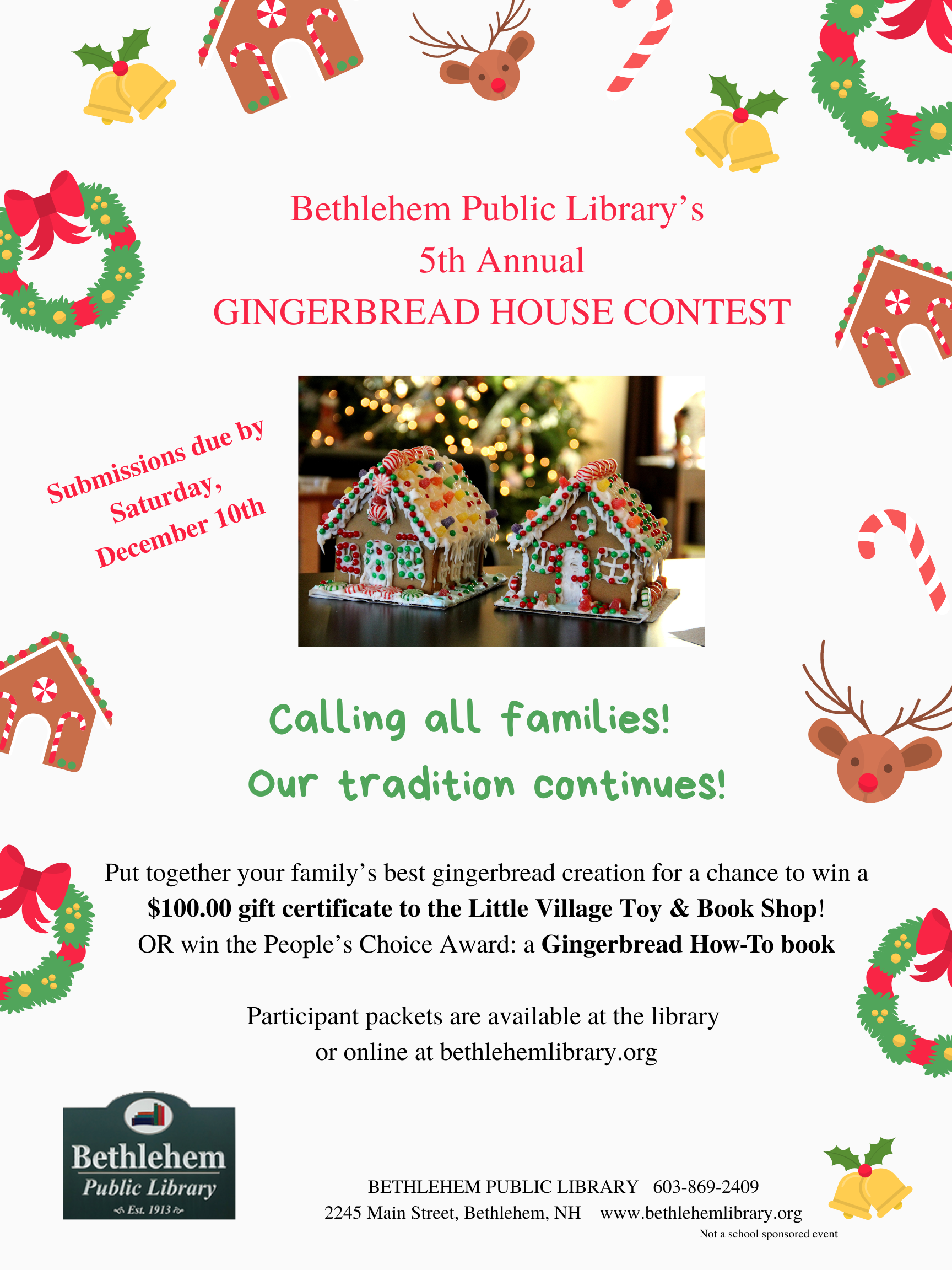 Gingerbread House contest flyer