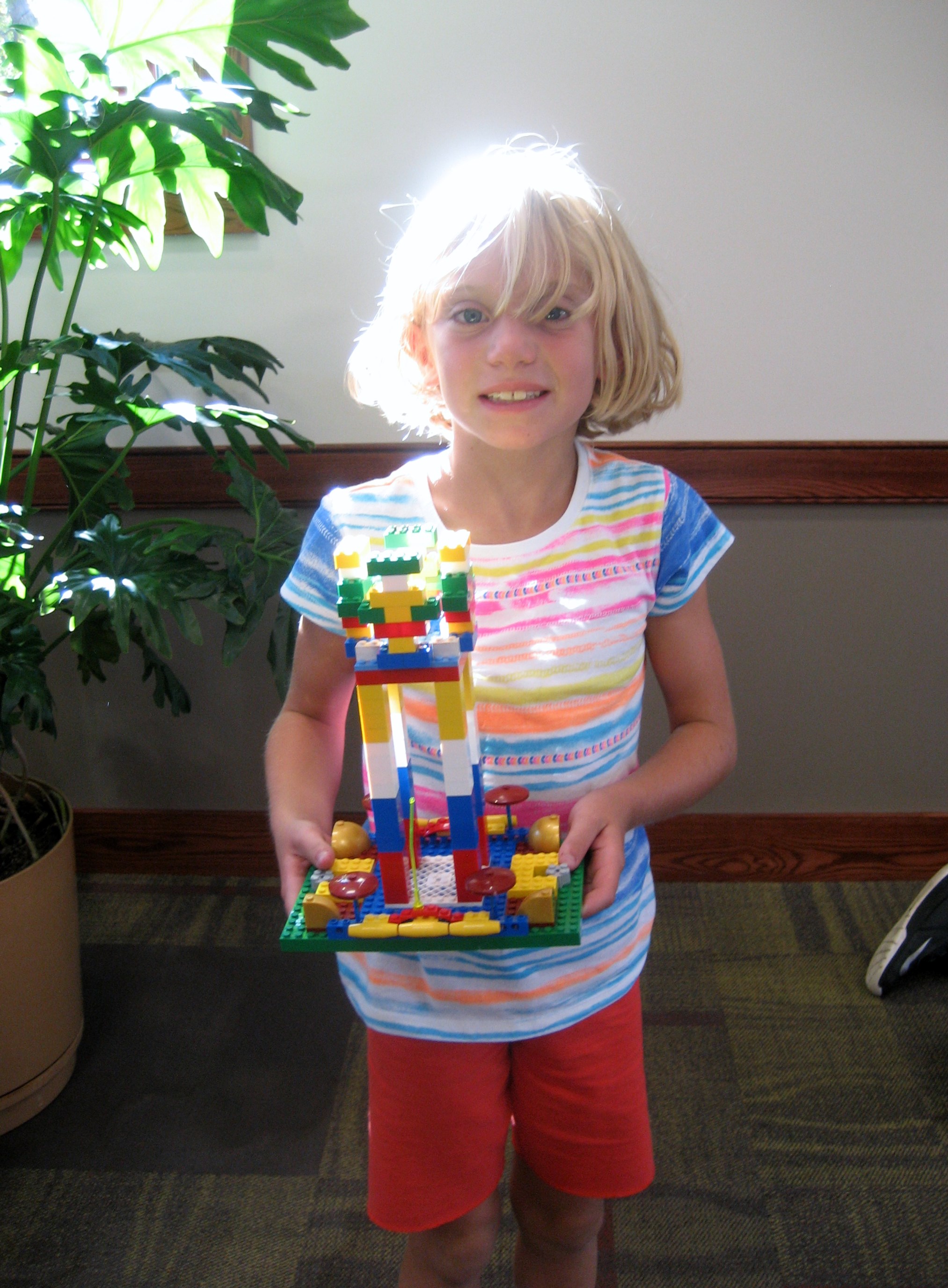 girl with legos