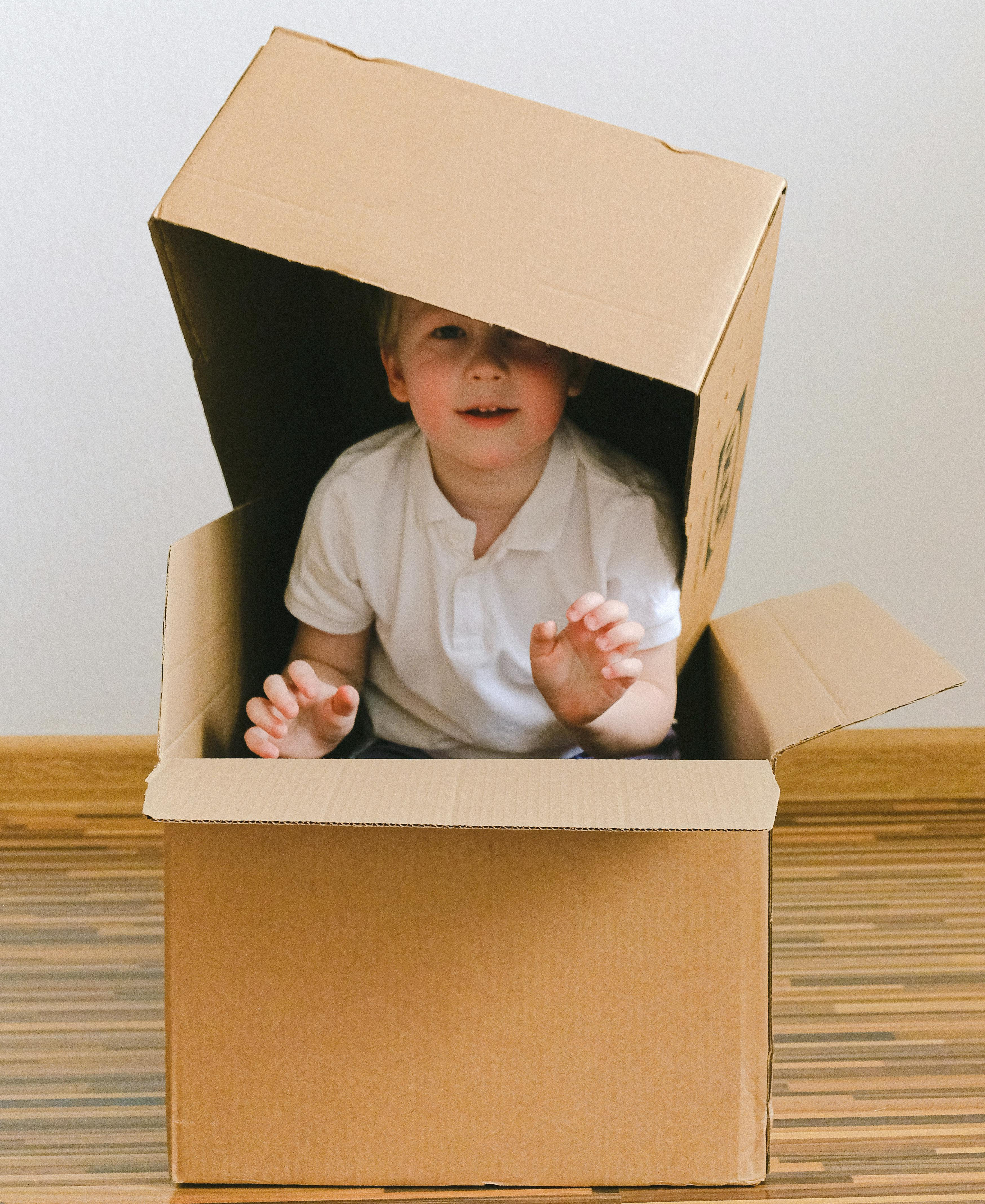child in box