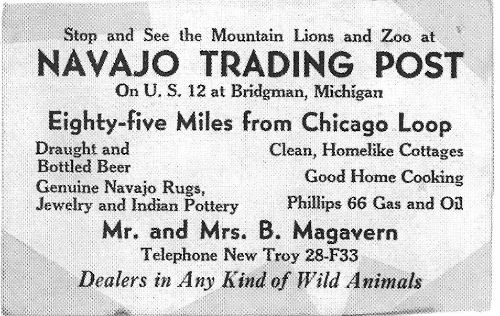 An old poster for the Navajo Trading Post.