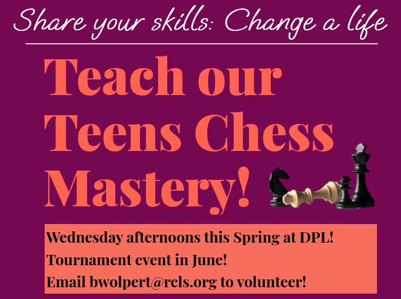 Teach our Teens:  Chess Mastery Wednesdays