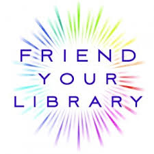 Friend Your Library text surrounded by colorful lines