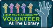 Help your community, volunteer at the library text