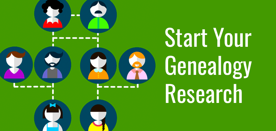 Start your geneology research graphic with family tree