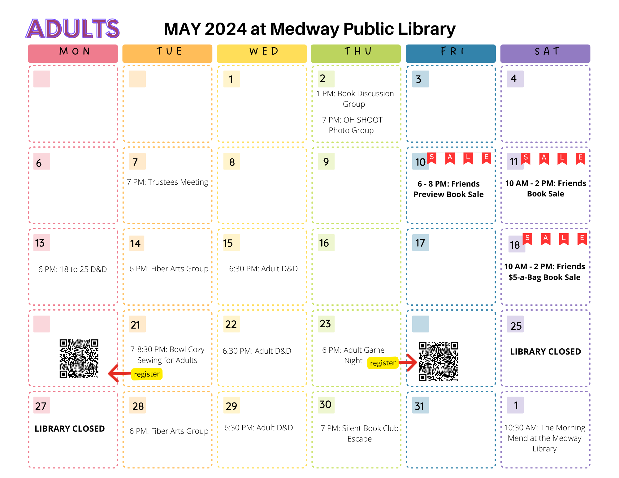 MAY 2024 Adult events