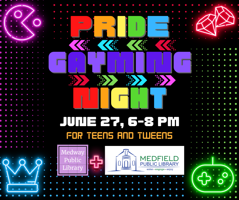 Pride Gayming Night June 27 from 6-8 PM