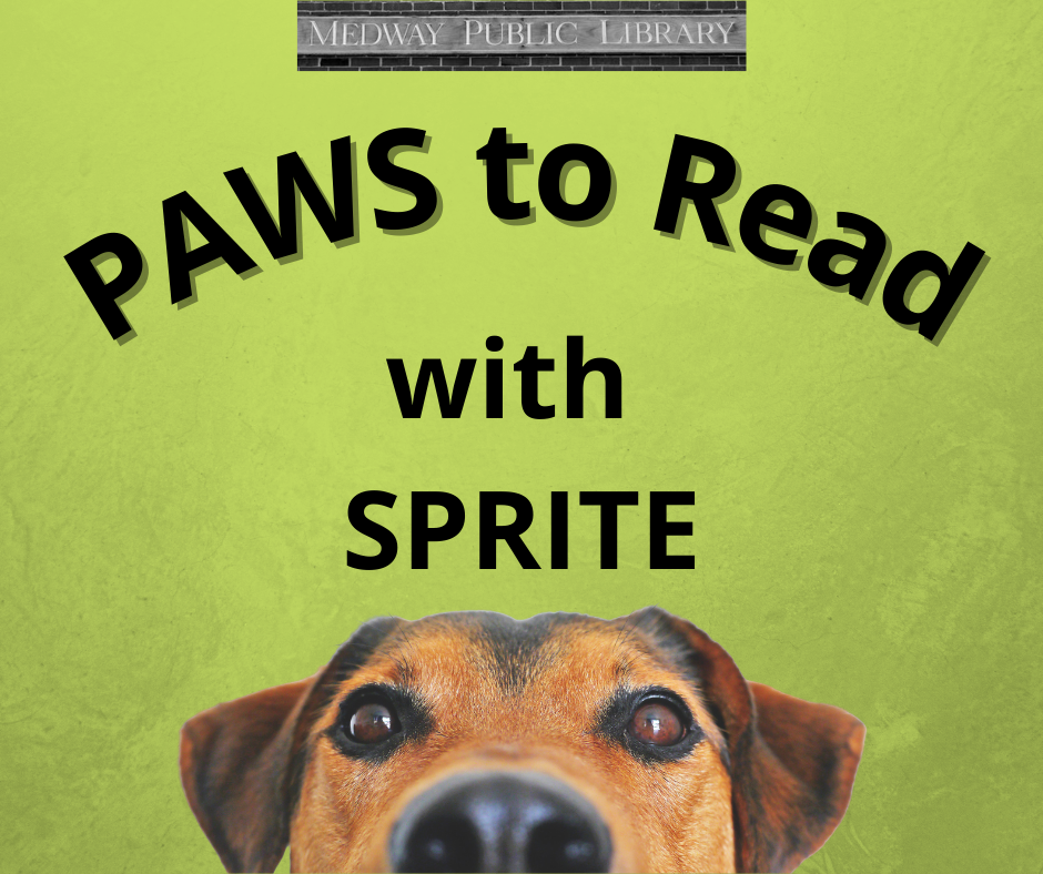 Paws To Read with Sprite, Medway Public Library