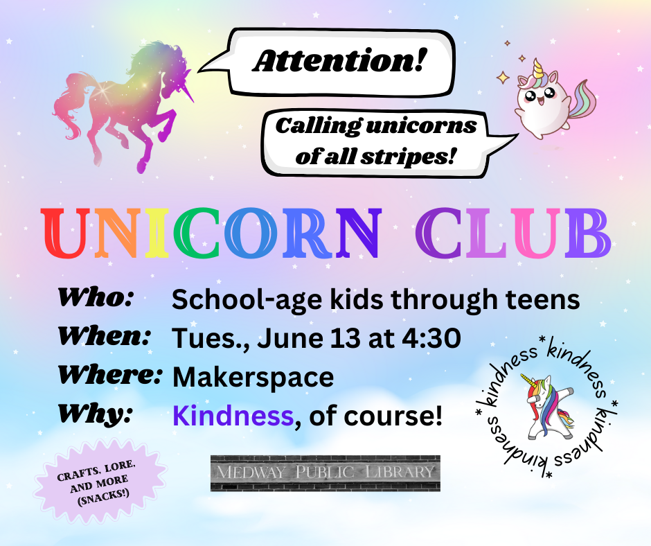 Unicorn Club June 13 at 4:30