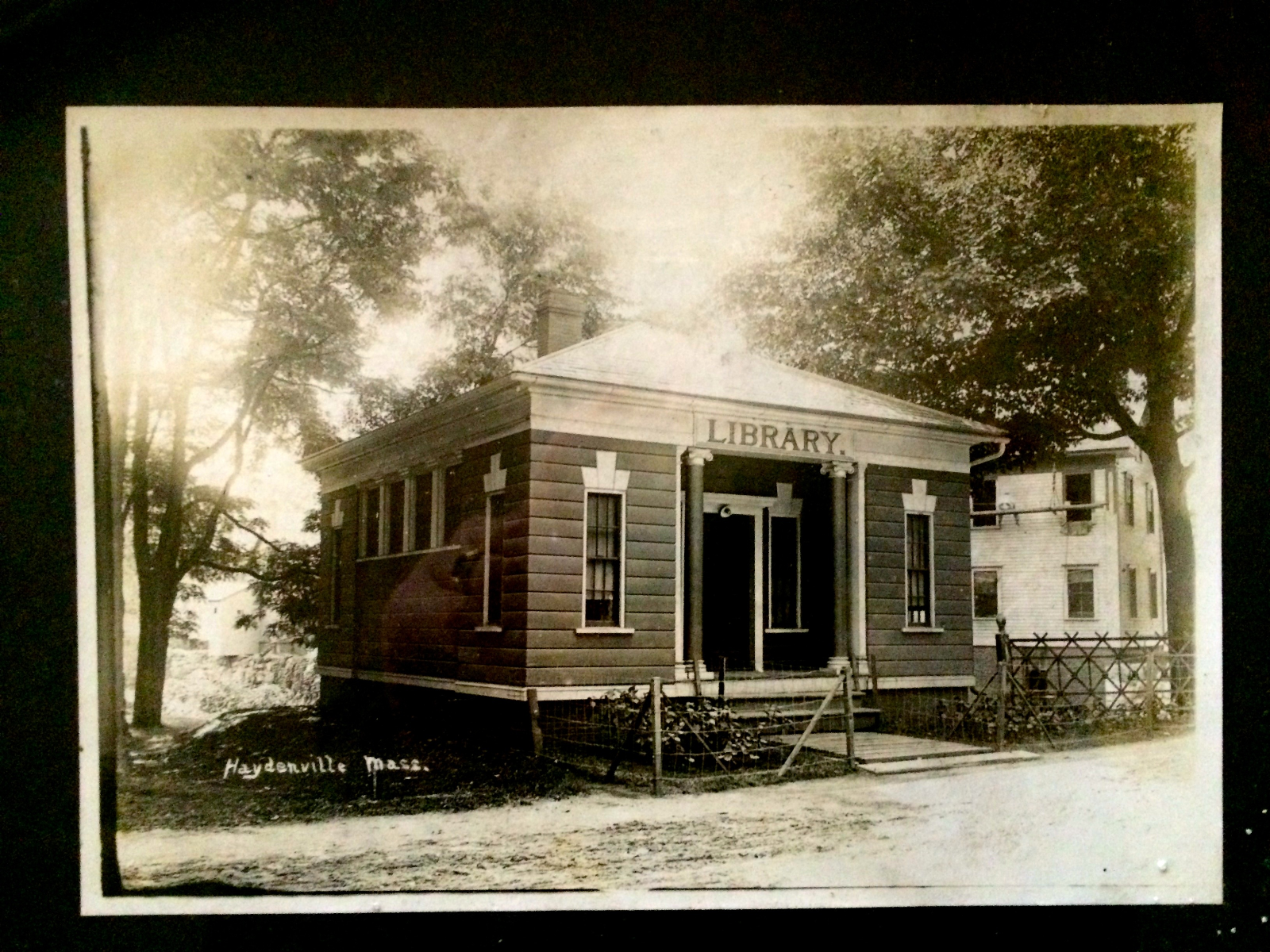 Early photograph of the Haydenville Library