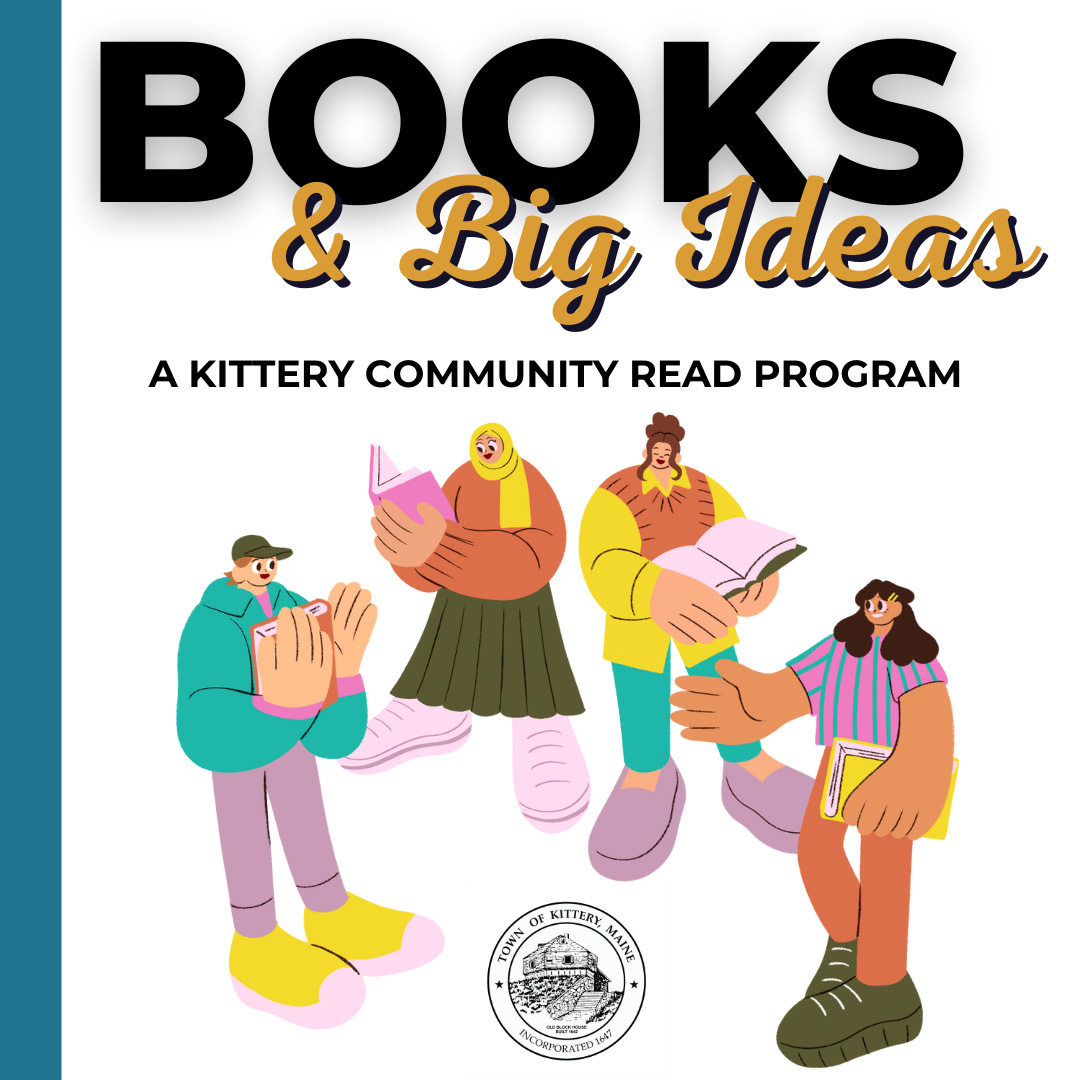 Books and Big Ideas banner, an illustration of several colorful people reading