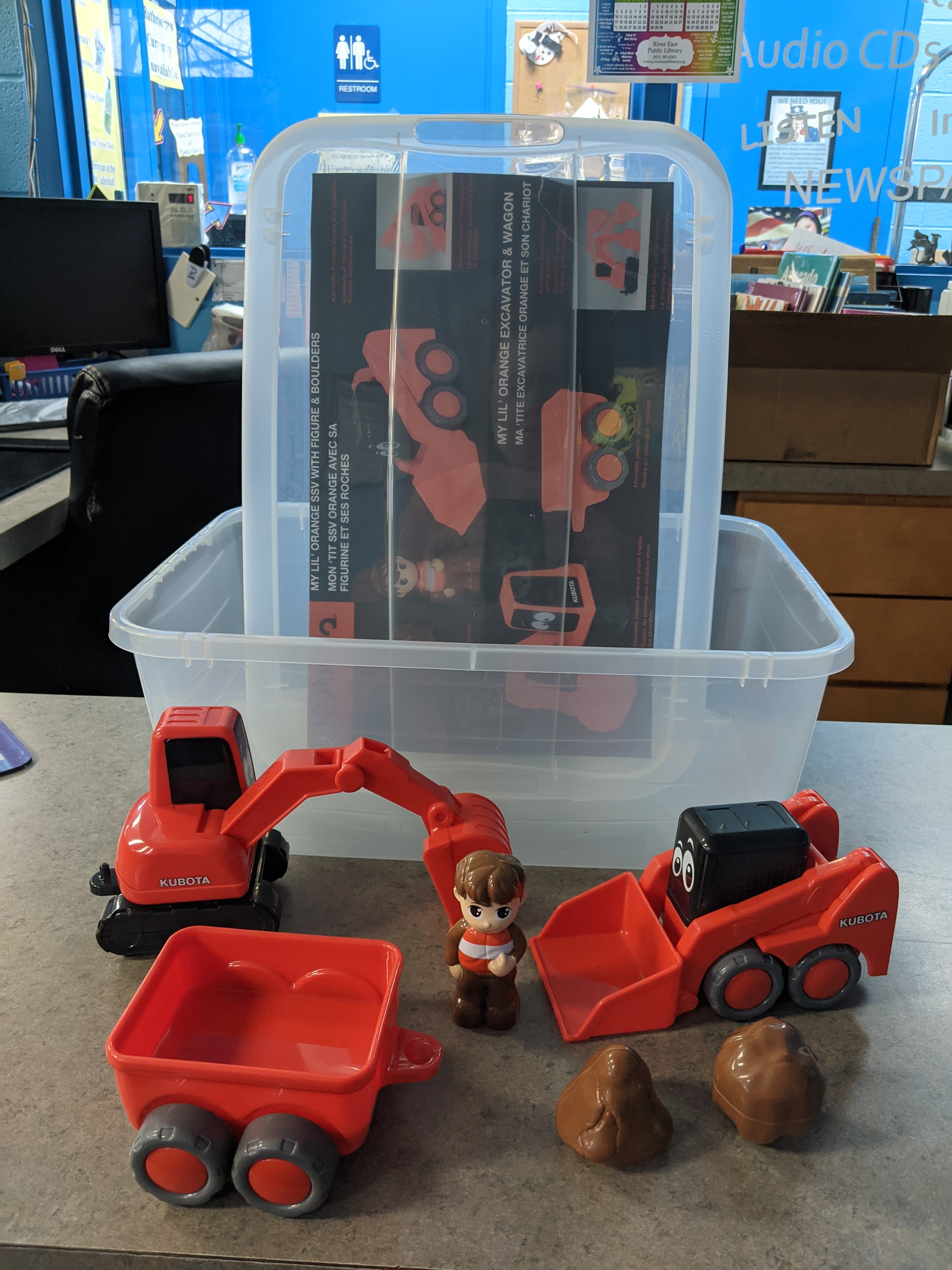 Image of a digger toy available for checkout