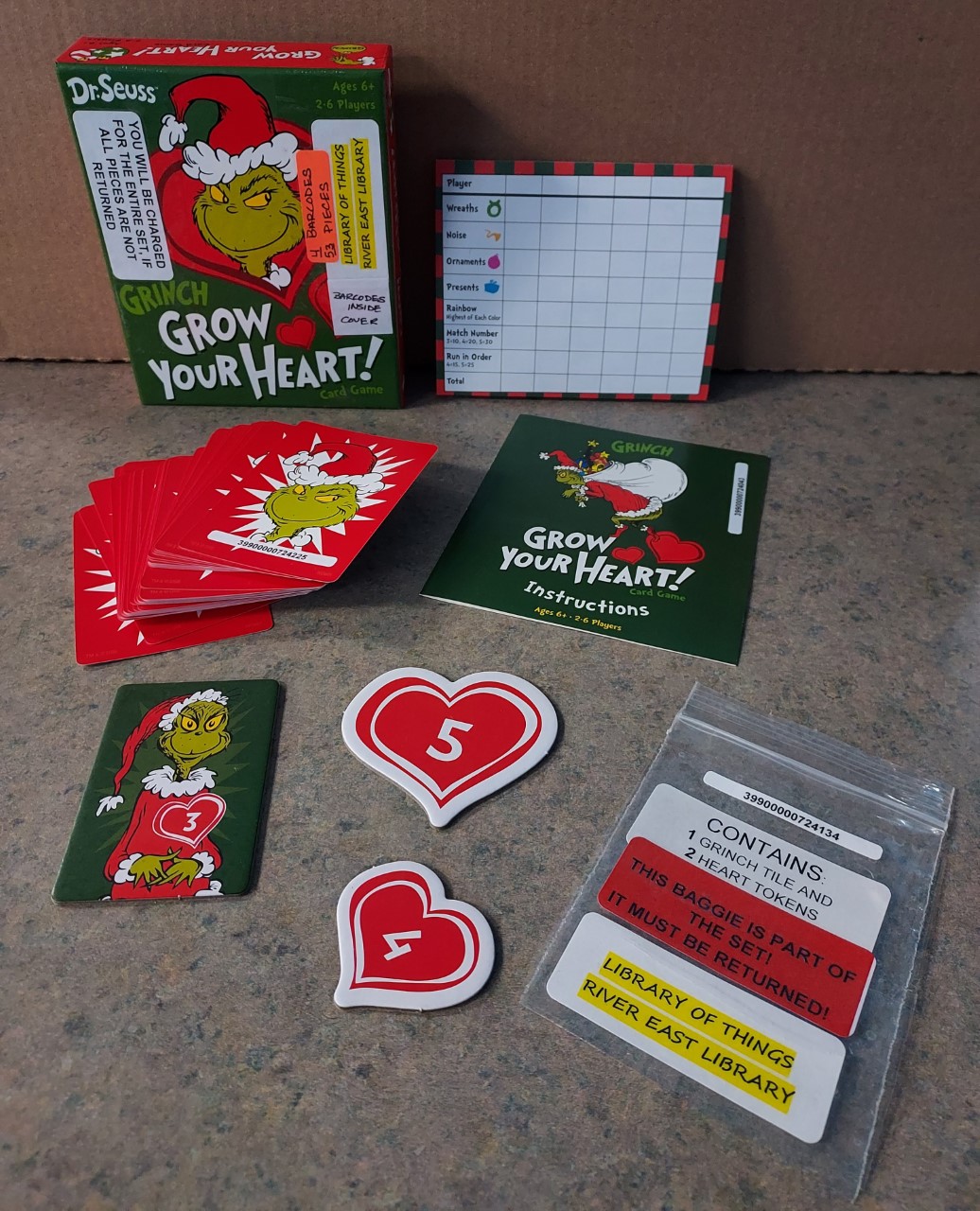 Game called the Grinch Grow Your Heart game