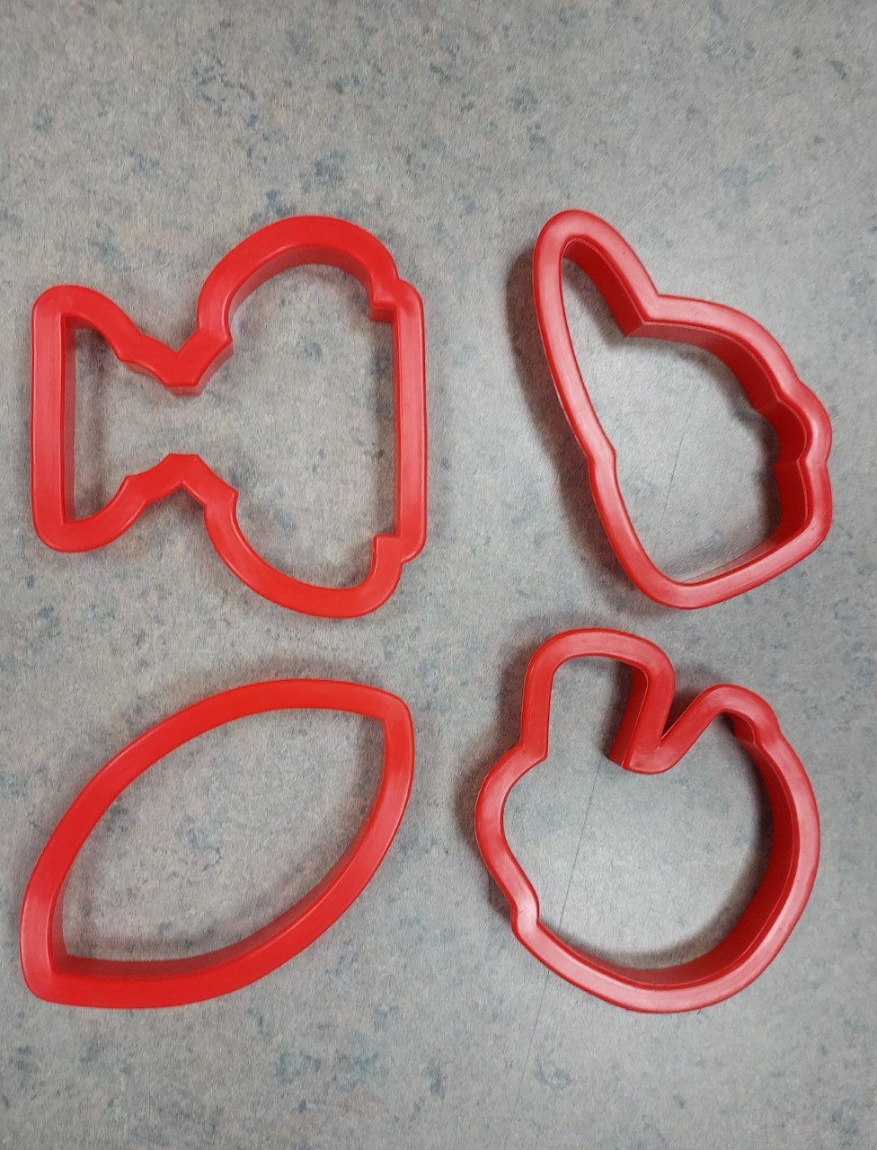 Image of sports themed cookie cutters