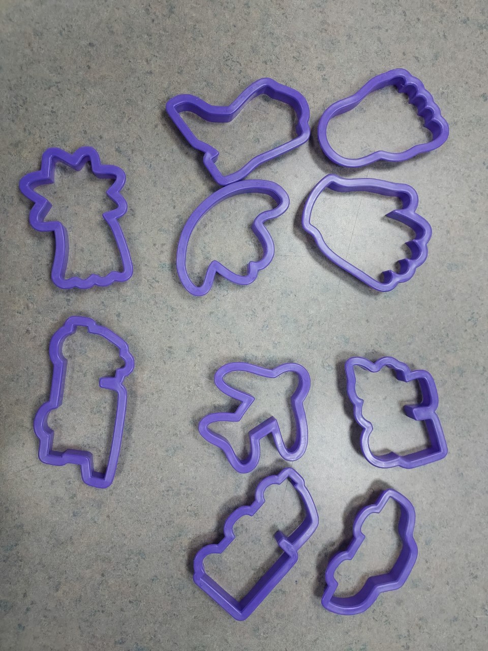 Image of transportation themed cookie cutters