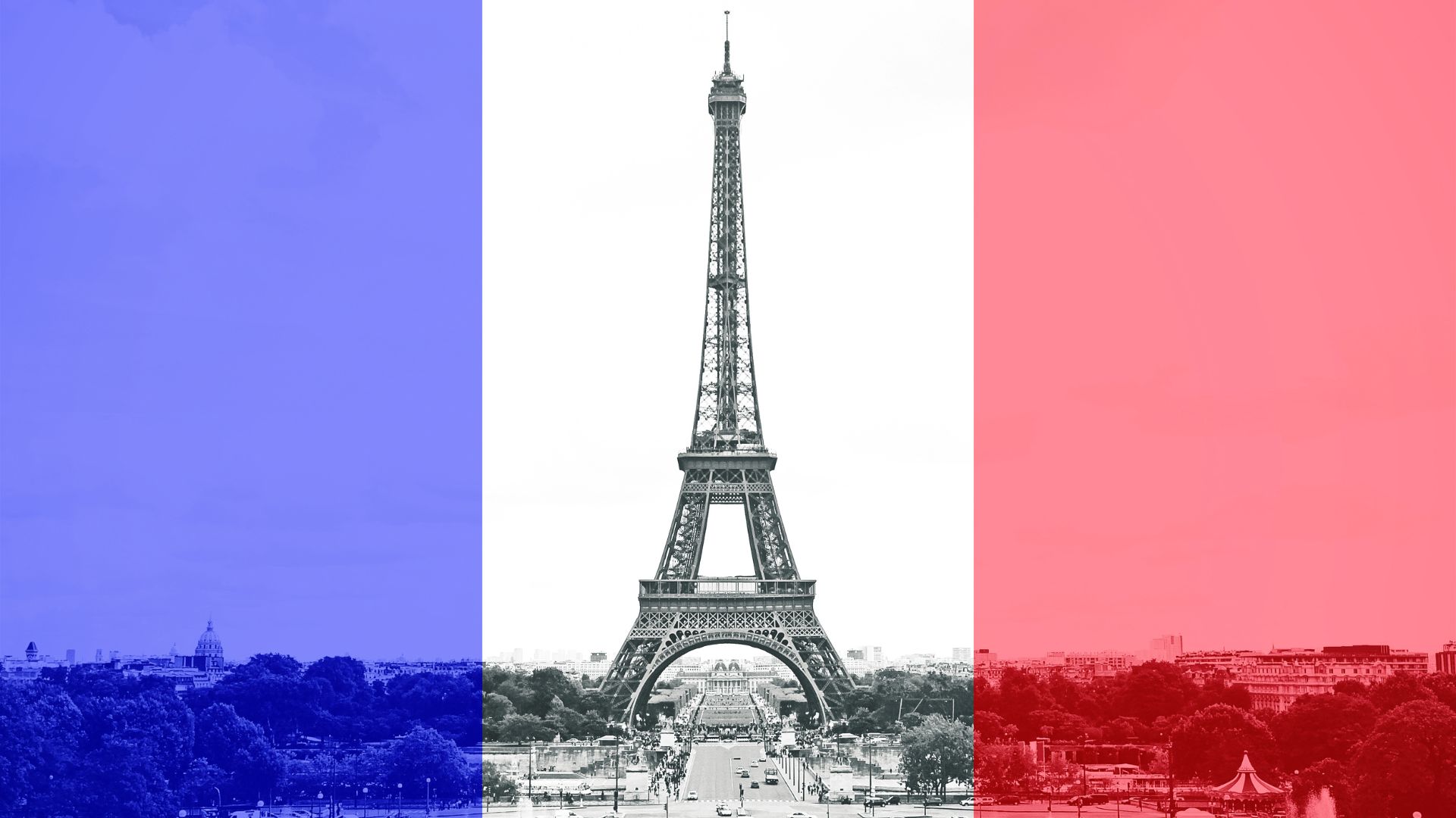 French flag and Eiffel Tower