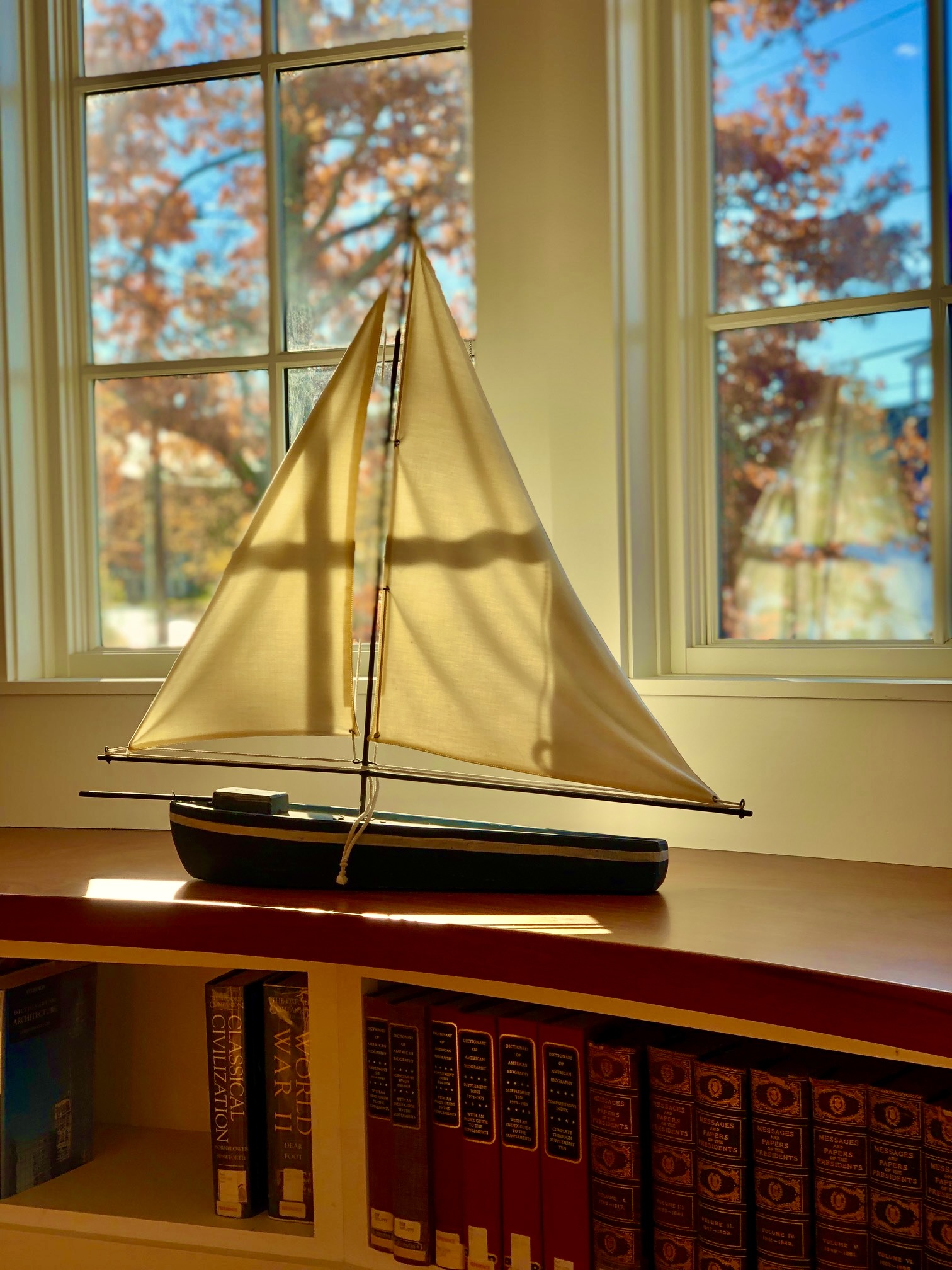Boat model in the Marine Room