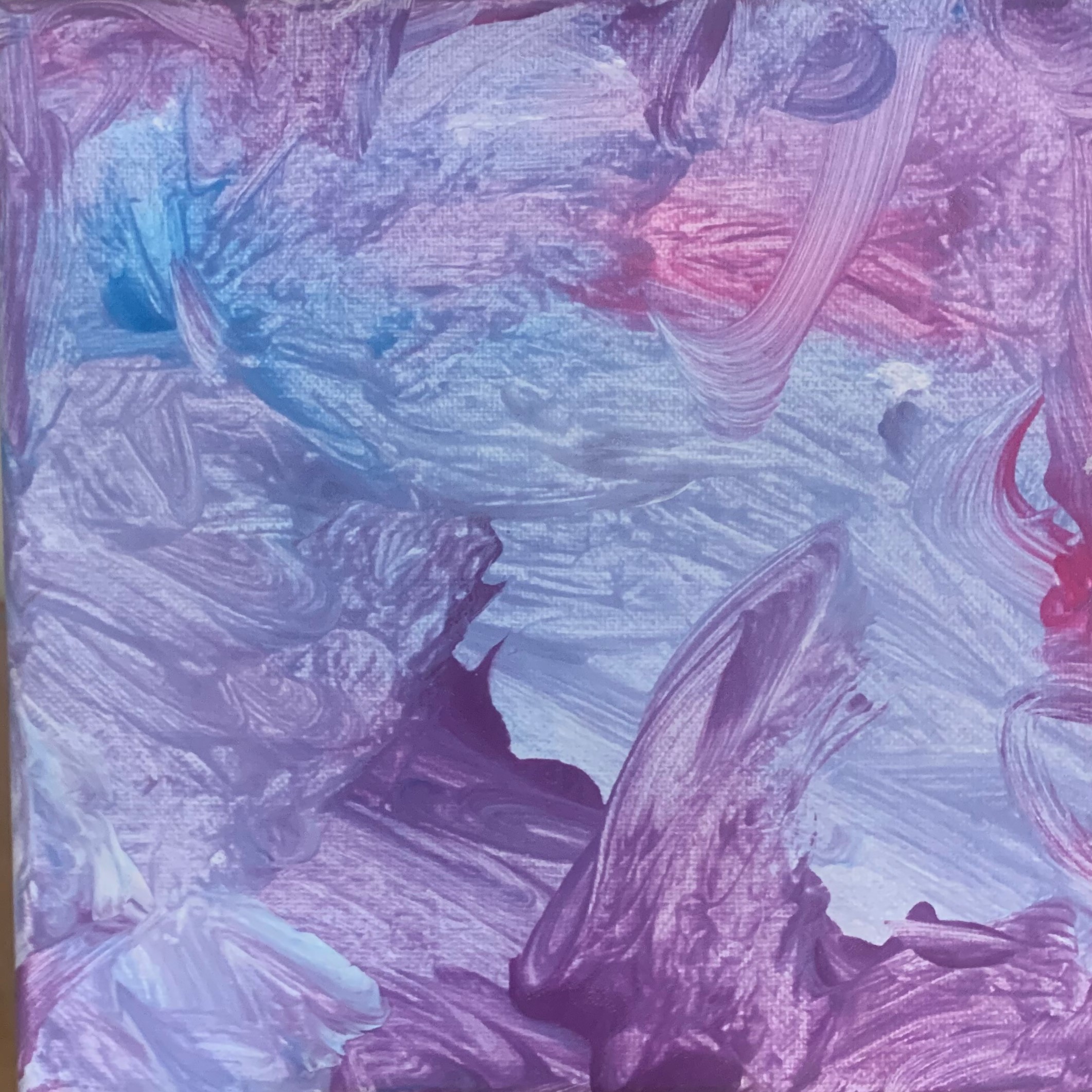 Purple, Pink and Blue finger paint