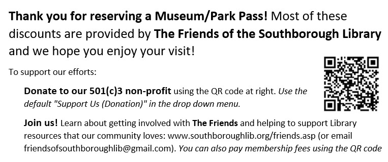 Friends' Museum Pass Insert
