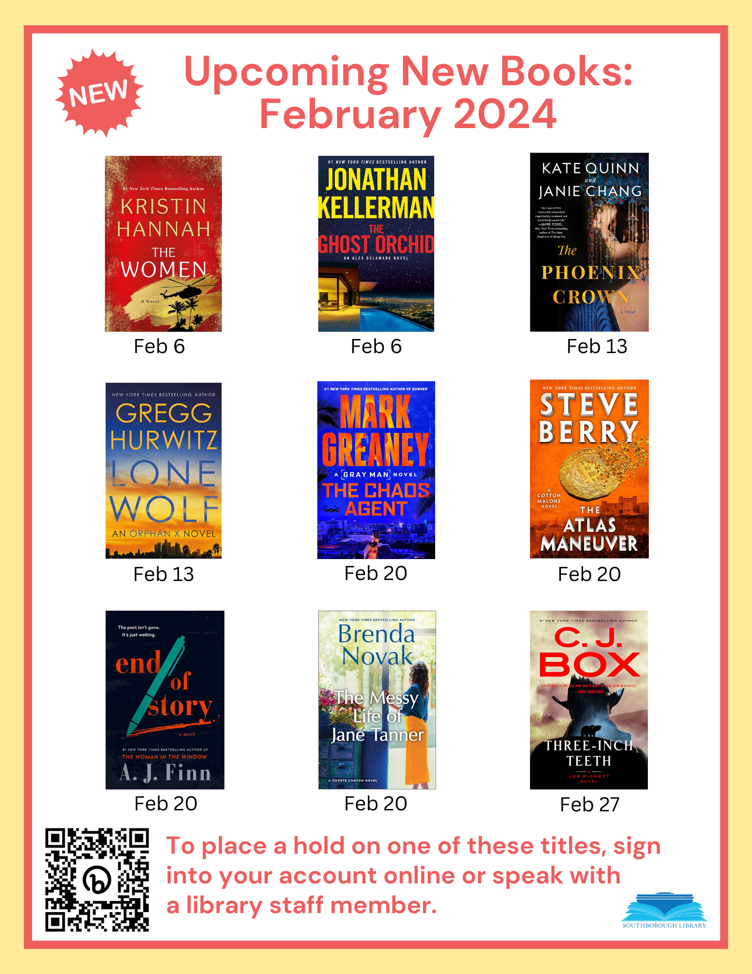 February New Books flyer