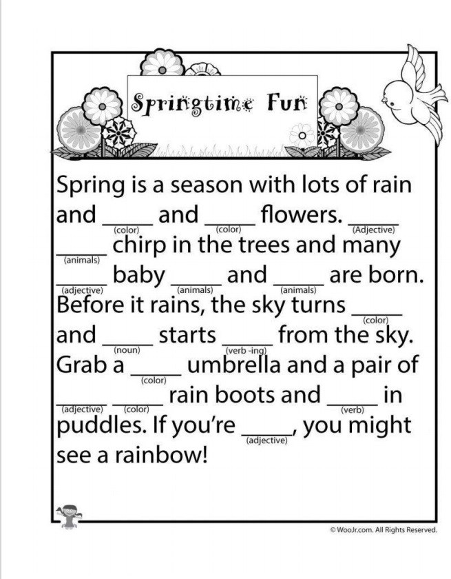 Spring Mad Libs
