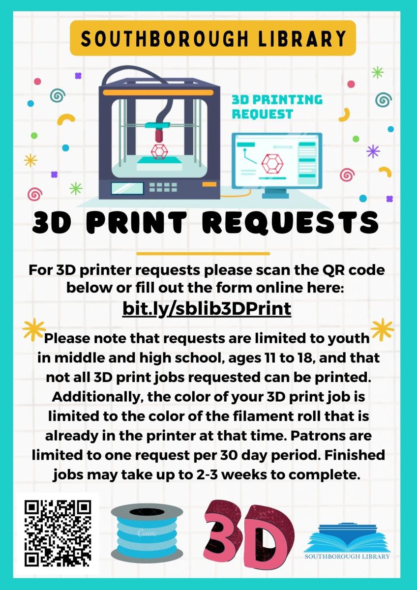 3D print requests flyer