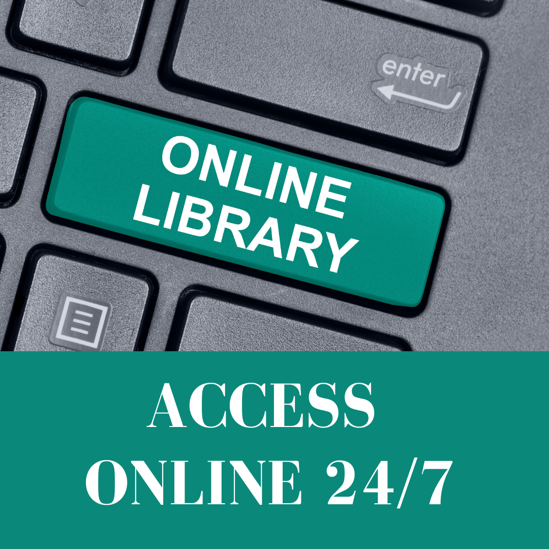 Access our Online Library, including e-books, audiobooks, and several databases.