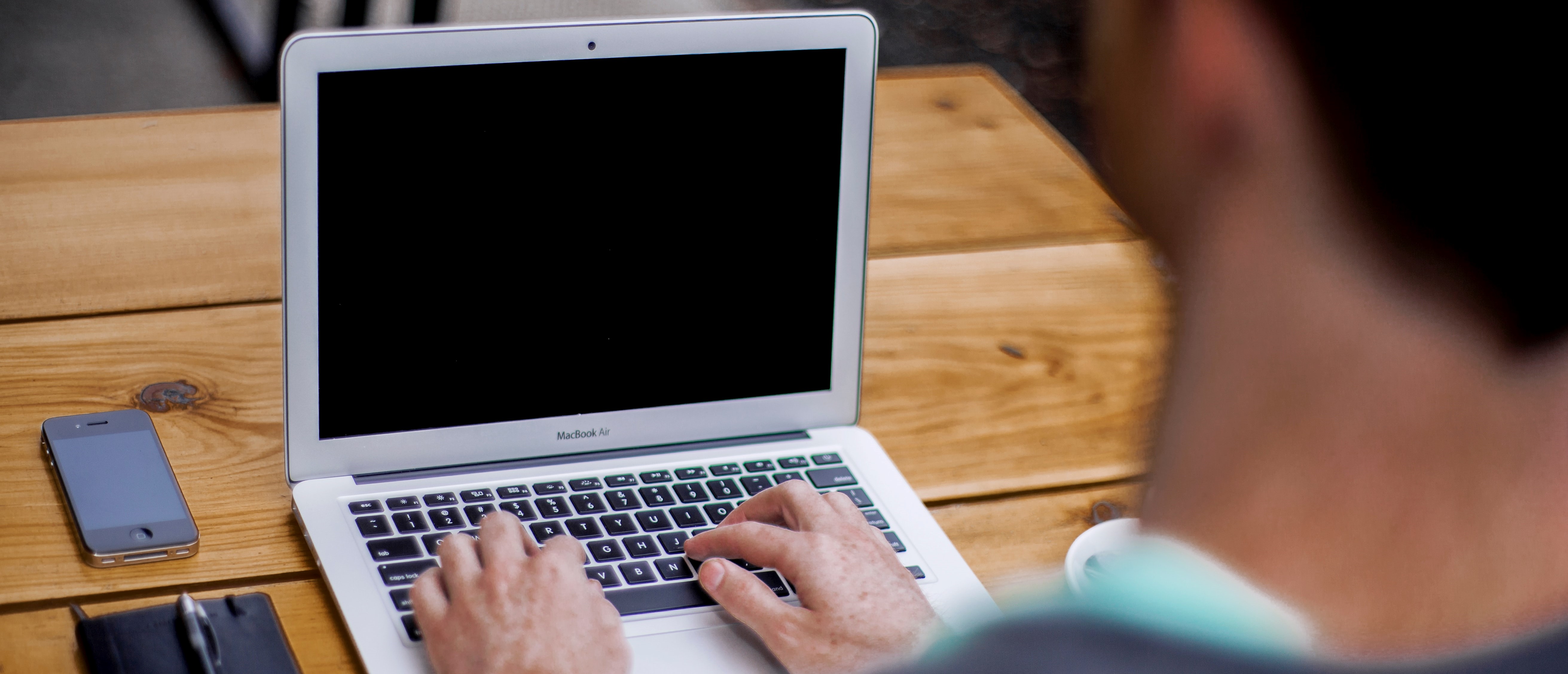 Man using a laptop