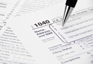 photo of IRS form 1040