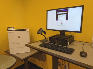 Print Release Station at Stephens Central