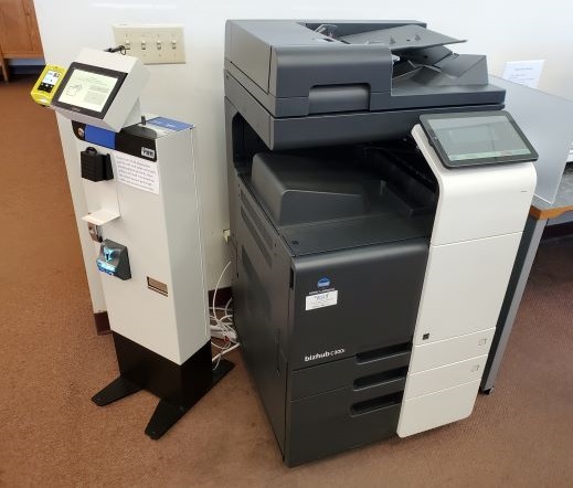 Photo of the library public printer.