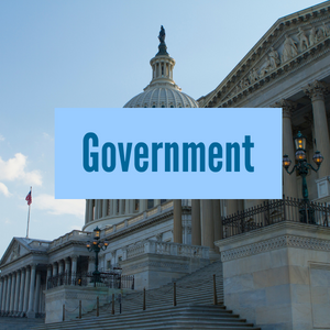Text Government information with image of capitol building