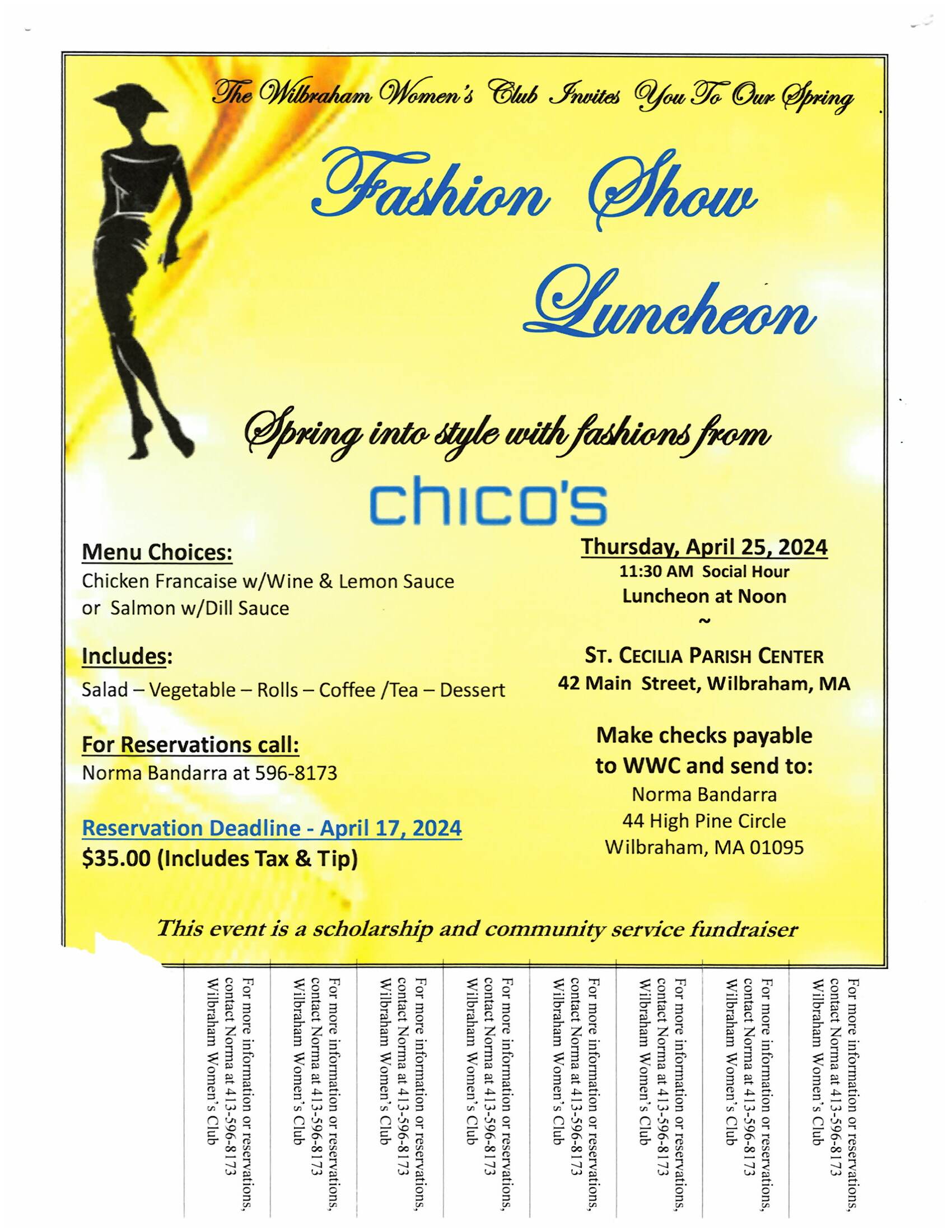 Womens club fashion show contact 596-8173